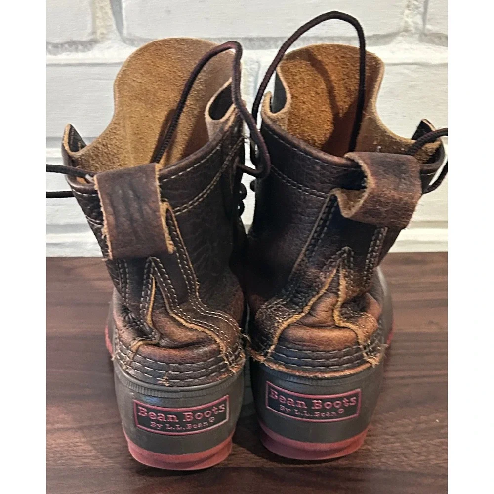 LL Bean Bean Boots Dark Brown Leather Duck Boot Pics for Size Gorpcore Rain Snow